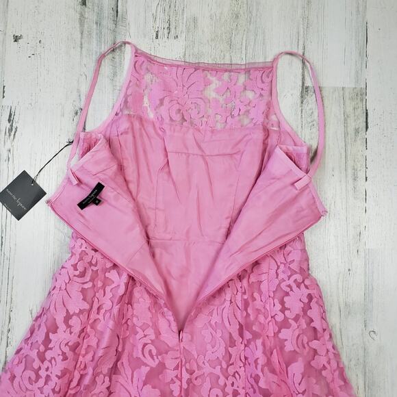 NWT Nanette Lepore Pink A-Line Mini Beach Breeze Petal Dress Women's Size 10 - Picture 8 of 11
